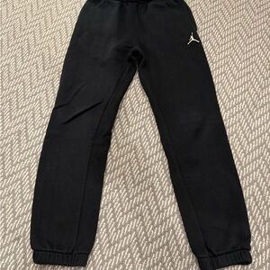 Jordan Kids Black Sweatpants with Gold Logo